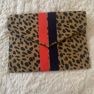 Stella & Dot Leopard Clutch - brand new